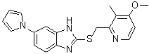 2-[[(4-Methoxy-3-methyl-2-pyridinyl)methyl]thio]-6-(1H-pyrrol-1-yl)-1H-benzimidazole molecular structure (CAS 172152-35-1)