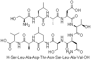 L-Seryl-L-leucyl-L-alanyl-L-alpha-aspartyl-L-threonyl-L-asparaginyl-L-seryl-L-leucyl-L-alanyl-L-valine molecular structure (CAS 172286-82-7)
