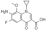 7-Amino-1-cyclopropyl-6-fluoro-1,4-dihydro-8-methoxy-4-oxo-3-quinolinecarboxylic acid molecular structure (CAS 172426-88-9)