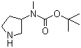 structure of CAS# 172478-00-1, 3-N-Boc-3-N-Methylaminopyrrolidine;3-(N-tert-Butoxycarbonyl-N-methylamino)pyrrolidine