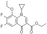 1-环丙基-8-乙氧基-6,7-二氟-1,4-二氢-4-氧代-3-喹啉羧酸乙酯分子结构 (CAS 172602-83-4)