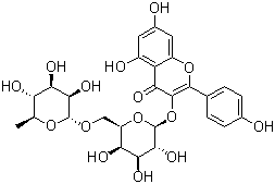 Kaempferol 3-O-robinoside molecular structure (CAS 17297-56-2)