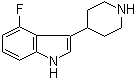 structure of CAS# 173150-61-3, 4-Fluoro-3-(4-piperidinyl)-1H-indole