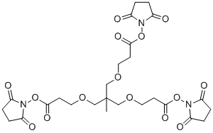 m-C-tri(CH2-PEG1-NHS ester) molecular structure (CAS 173414-89-6)