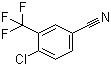 structure of CAS# 1735-54-2, 3-Trifluoromethyl-4-chlorobenzonitrile;4-Chloro-3-trifluoromethylbenzonitrile
