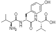 结构式 CAS# 17355-22-5, L-缬氨酰-L-酪氨酰-L-缬氨酸