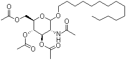 Tetradecyl 2-acetamido-2-deoxy-3,4,6-tri-O-acetyl-beta-D-glucopyranoside molecular structure (CAS 173725-25-2)
