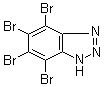 structure of CAS# 17374-26-4, NSC 231634;TBB; 4,5,6,7-Tetrabromo-1H-benzotriazole; 4,5,6,7-Tetrabromobenzotriazole