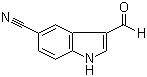 结构式 CAS# 17380-18-6, 5-氰基吲哚-3-甲醛
