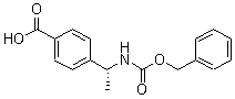 structure of CAS# 173898-15-2, 4-[(1R)-1-[[(Phenylmethoxy)carbonyl]amino]ethyl]benzoic acid;(R)-4-[1-[[(Phenylmethoxy)carbonyl]amino]ethyl]benzoic acid
