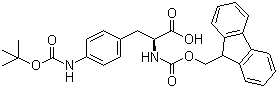 4-[[(tert-Butoxy)carbonyl]amino]-N-[(9H-fluoren-9-ylmethoxy)carbonyl]-L-phenylalanine molecular structure (CAS 174132-31-1)