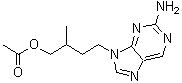 structure of CAS# 174155-70-5, 2-Amino-beta-methyl-9H-purine-9-butanol acetate (ester);BRL 45145