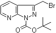 structure of CAS# 174180-76-8, 3-(Bromomethyl)-1H-pyrazolo[3,4-b]pyridine-1-carboxylic acid tert-butyl ester;tert-Butyl 3-(bromomethyl)-1H-pyrazolo[3,4-b]pyridine-1-carboxylate