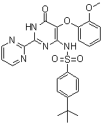 N-[1,6-Dihydro-5-(2-methoxyphenoxy)-6-oxo[2,2'-bipyrimidin]-4-yl]-4-(1,1-dimethylethyl)benzenesulfonamide molecular structure (CAS 174227-14-6)