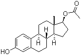structure of CAS# 1743-60-8, 17beta-Estradiol 17-acetate;1,3,5(10)-Estratriene-3,17b-diol 17-acetate