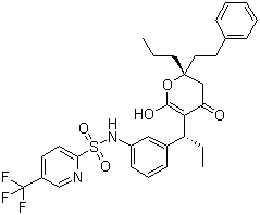 替拉那韦分子结构 (CAS 174484-41-4)