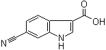 6-Cyano-1H-indole-3-carboxylic acid molecular structure (CAS 174500-88-0)