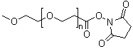 alpha-[3-[(2,5-Dioxo-1-pyrrolidinyl)oxy]-3-oxopropyl]-omega-methoxypoly(oxy-1,2-ethanediyl) molecular structure (CAS 174569-25-6)
