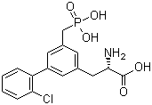 (S)-alpha-Amino-2'-chloro-5-(phosphonomethyl)-[1,1'-biphenyl]-3-propanoic acid molecular structure (CAS 174575-17-8)