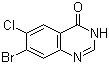 structure of CAS# 17518-98-8, 7-Bromo-6-chloro-4-quinazolinone;7-Bromo-6-chloro-4(3H)-quinazolinone