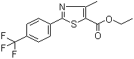 structure of CAS# 175277-03-9, Ethyl 4-methyl-2-[4-(trifluoromethyl)phenyl]-1,3-thiazole-5-carboxylate
