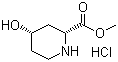 structure of CAS# 175671-44-0, (2R,4S)-Methyl 4-hydroxypiperidine-2-carboxylate hydrochloride