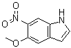 5-甲氧基-6-硝基-1H-吲哚分子结构 (CAS 175913-29-8)