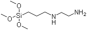 N-(beta-氨乙基)-gama-氨丙基三甲氧基硅烷分子结构 (CAS 1760-24-3)