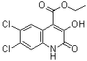 6,7-二氯-3-羟基-2-氧代-1,2-二氢喹啉-4-羧酸乙酯分子结构 (CAS 176170-07-3)