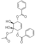 (1S,2S,3S,4R)-2-[(Acetyloxy)methyl]-5-cyclohexene-1,2,3,4-tetrol 1,4-dibenzoate molecular structure (CAS 176598-10-0)