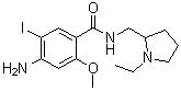 4-Amino-N-[(1-ethyl-2-pyrrolidinyl)methyl]-5-iodo-2-methoxybenzamide molecular structure (CAS 176849-91-5)