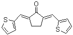 (2E,5E)-2,5-Bis(2-thienylmethylene)cyclopentanone molecular structure (CAS 176957-55-4)