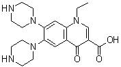 1-乙基-1,4-二氢-4-氧代-6,7-二-1-哌嗪基-3-喹啉羧酸分子结构 (CAS 177554-64-2)
