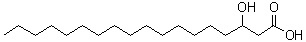 3-羟基硬脂酸分子结构 (CAS 17773-30-7)