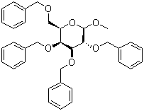 Methyl 2,3,4,6-tetra-O-benzyl-alpha-D-glucopyranoside molecular structure (CAS 17791-37-6)