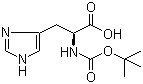 N-Boc-L-Histidine molecular structure (CAS 17791-52-5)