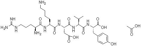 N-[N-[N-(N2-L-Arginyl-L-lysyl)-L-alpha-aspartyl]-L-valyl]-L-tyrosine acetate (salt) molecular structure (CAS 177966-81-3)