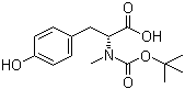 N-[叔丁氧羰基]-N-甲基-D-酪氨酸分子结构 (CAS 178208-61-2)