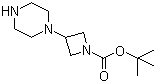 1-(tert-Butoxycarbonyl)-3-(1-piperazinyl)azetidine molecular structure (CAS 178311-48-3)