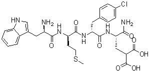 D-Tryptophyl-D-methionyl-4-chloro-D-phenylalanyl-4-carboxy-L-alpha-glutamine molecular structure (CAS 178396-45-7)