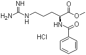 结构式 CAS# 1784-04-9, N-苯甲酰基-L-精氨酸甲酯盐酸盐