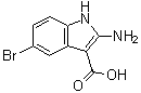 2-氨基-5-溴-1H-吲哚-3-羧酸分子结构 (CAS 1784331-41-4)