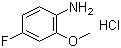 4-氟-2-甲氧基苯胺盐酸盐分子结构 (CAS 178671-97-1)