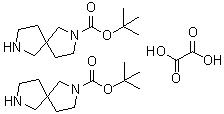 结构式 CAS# 1788054-69-2, 2,7-二氮杂螺[4.4]壬烷-2-羧酸叔丁酯半草酸盐