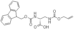 N-[(9H-Fluoren-9-ylmethoxy)carbonyl]-3-[[(2-propen-1-yloxy)carbonyl]amino]-D-alanine molecular structure (CAS 178924-05-5)