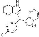 4-氯苯基-3,3'-二吲哚基甲烷分子结构 (CAS 178946-89-9)