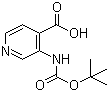 3-N-叔丁氧羰基氨基异烟酸分子结构 (CAS 179024-65-8)