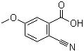 structure of CAS# 179028-65-0, 2-Cyano-5-methoxybenzoic acid