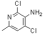 2,4-Dichloro-6-methyl-3-pyridinamine molecular structure (CAS 179056-98-5)