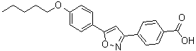 结构式 CAS# 179162-55-1, 4-[5-(4-戊氧基苯基)异恶唑-3-基]苯甲酸